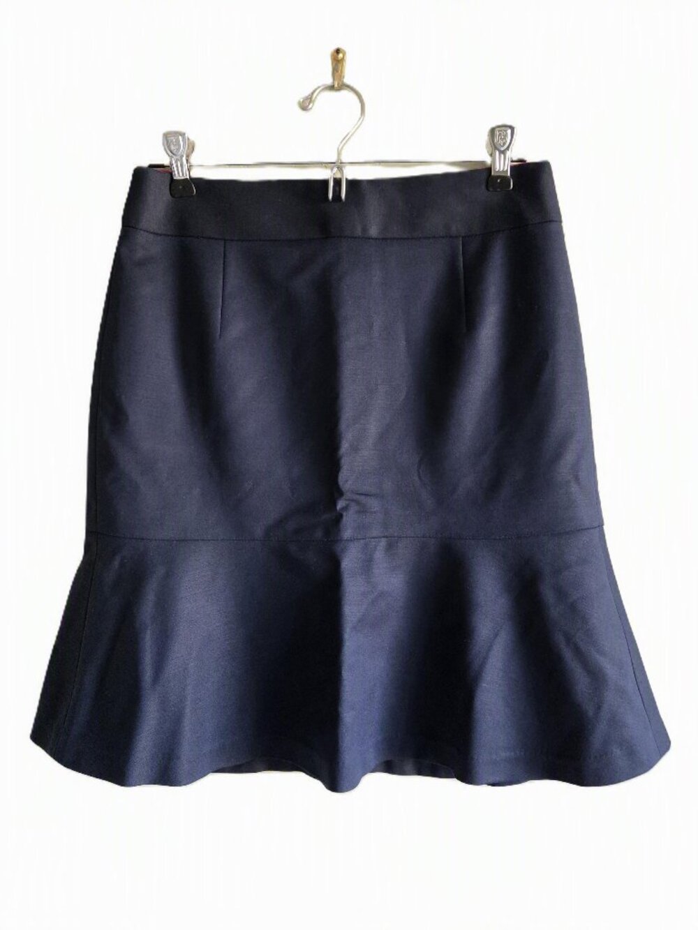 BANANA REPUBLIC Navy Tulip Flared Ruffle Mini Skirt, Preppy Academia Women's 2